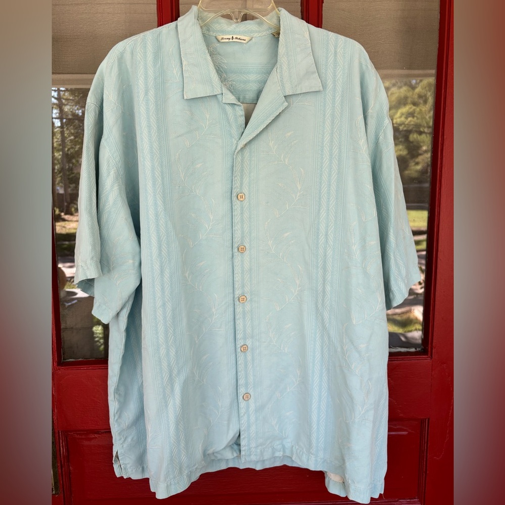 Teal Silk Tommy Bahama Shirt